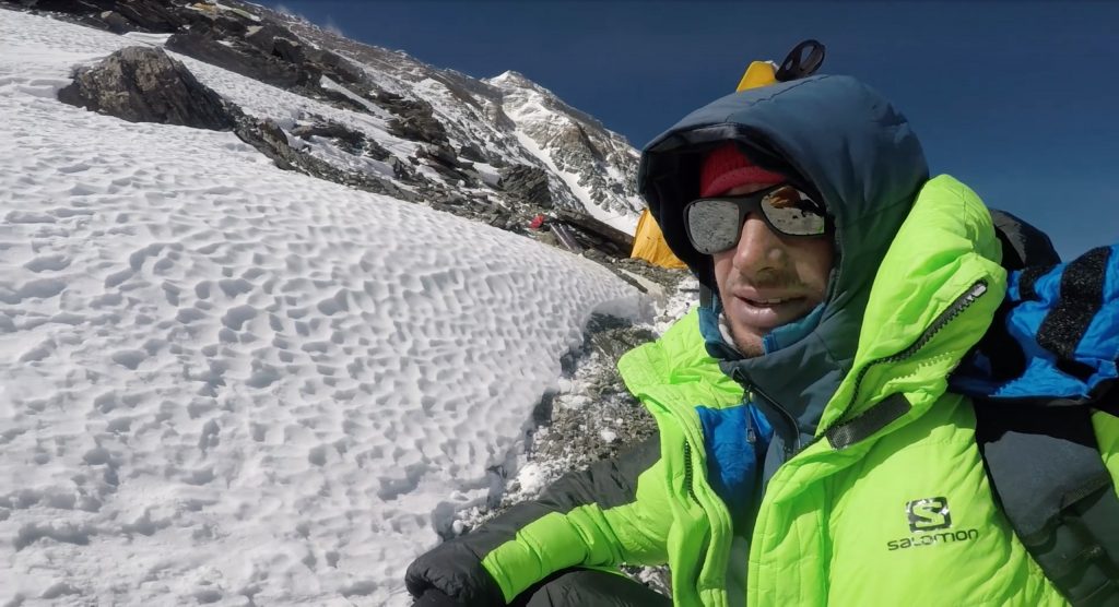Kilian Jornet near the summit of Mount Everest